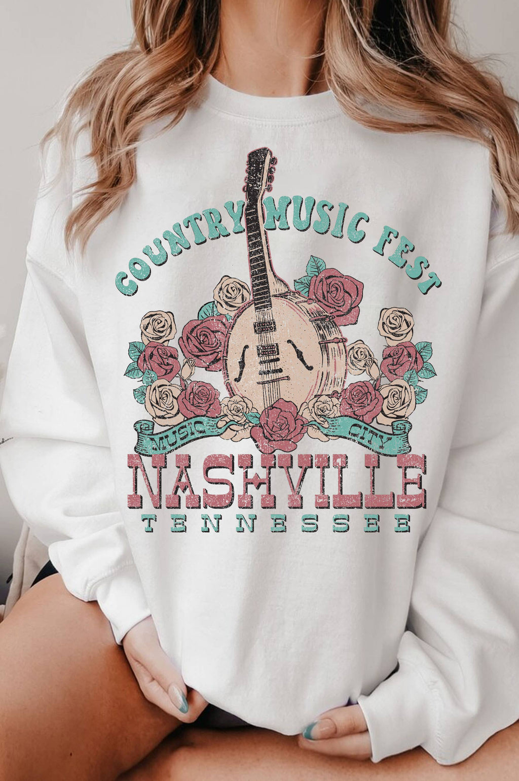 Country Music Festival Nashville Graphic Brushed - Adult & Kids T-Shirts, Sweatshirts & Hoodies apparel design preview 1
