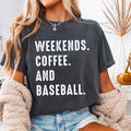 Weekends Coffee and Baseball Comfort Color - Adult & Kids T-Shirts, Sweatshirts & Hoodies apparel design preview 1