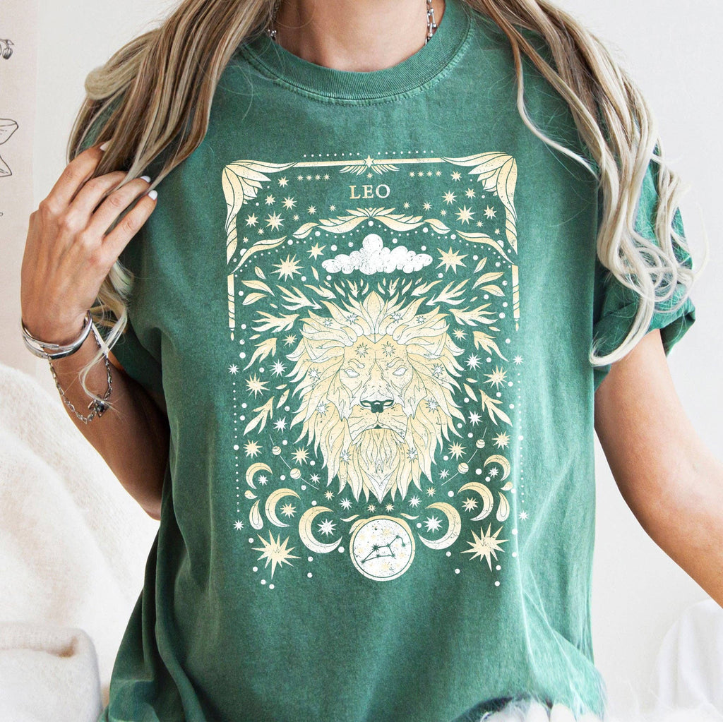Leo Celestial Zodiac Comfort Colors Horoscope, - Adult & Kids T-Shirts, Sweatshirts & Hoodies apparel design preview 1