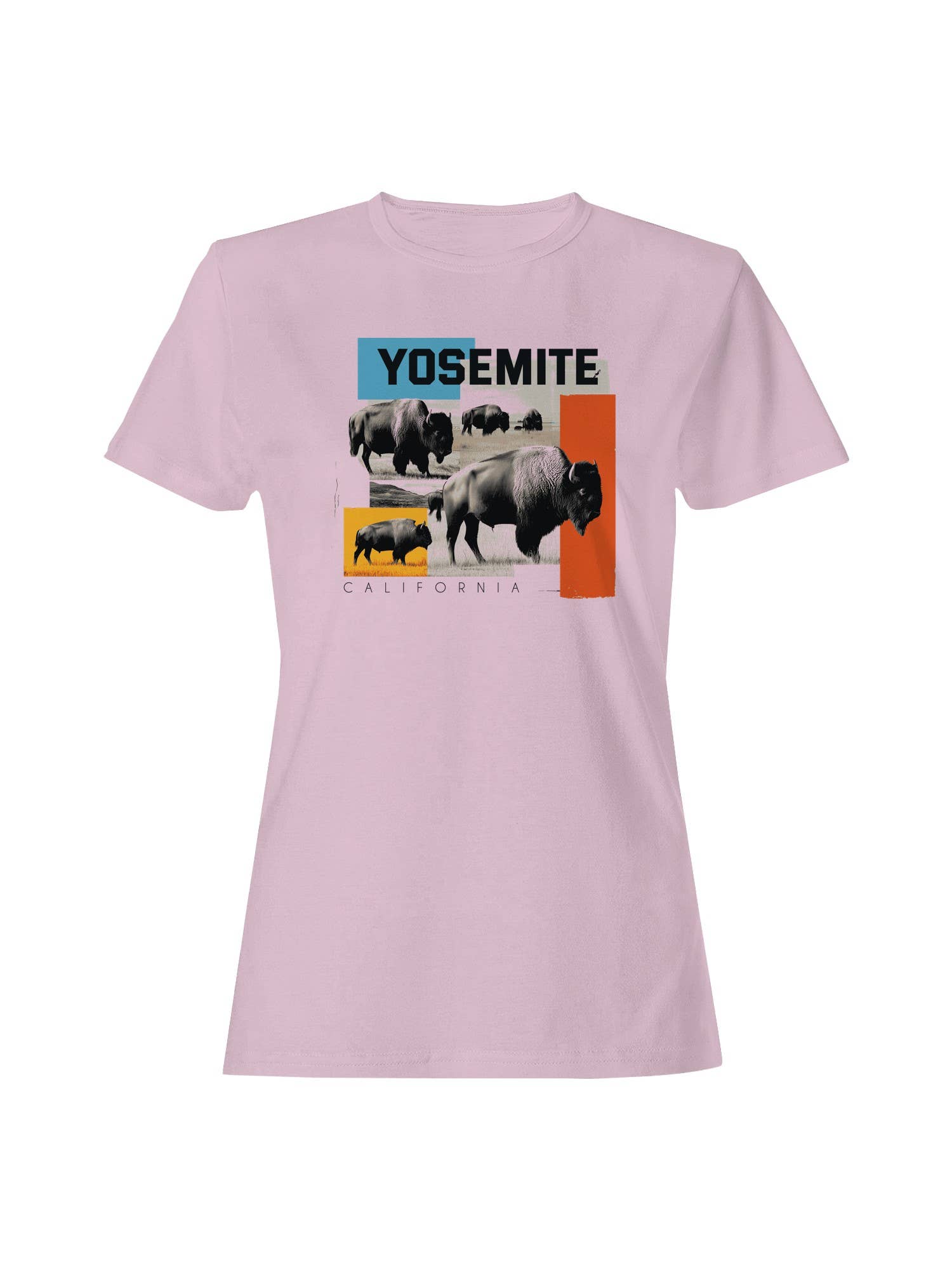 Yosemite Bison Landscape Art Women's - Adult & Kids T-Shirts, Sweatshirts & Hoodies apparel design preview 1