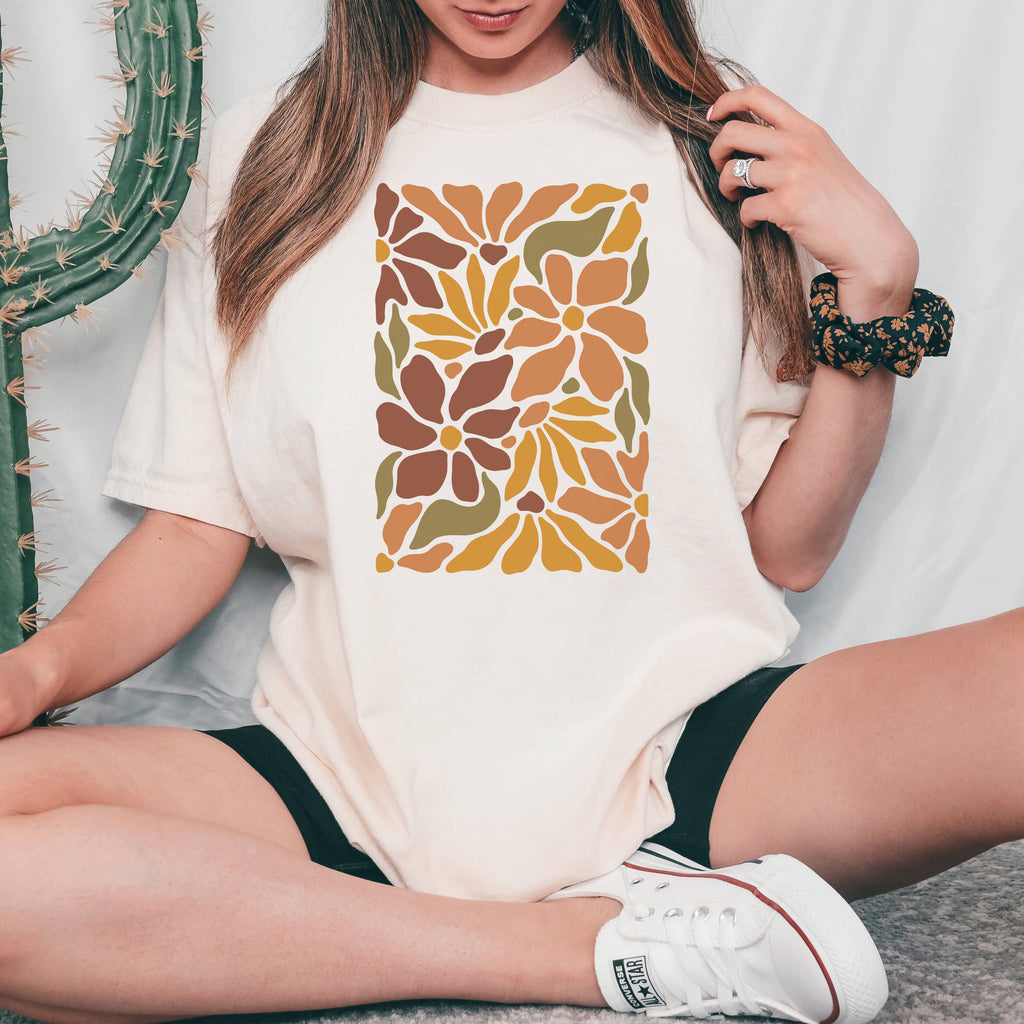 Retro Floral Bunch Sizes S-2XL - Adult & Kids T-Shirts, Sweatshirts & Hoodies apparel design preview 1
