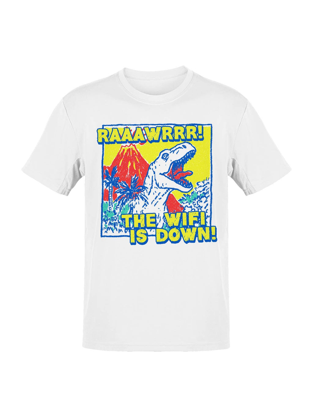 Dinosaur Roar: Lost Wifi Adventure Men's - Adult & Kids T-Shirts, Sweatshirts & Hoodies apparel design preview 1
