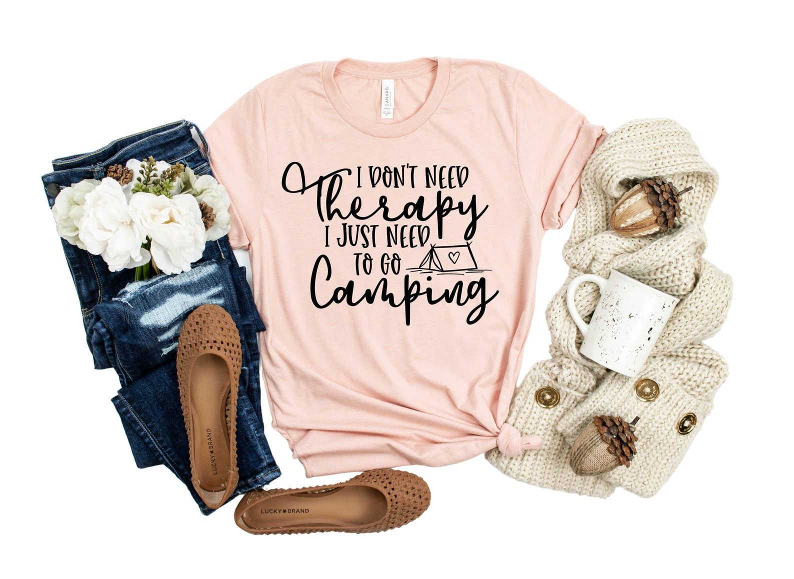 I Don't Need Therapy Just To Go Camping - Adult & Kids T-Shirts, Sweatshirts & Hoodies apparel design preview 1