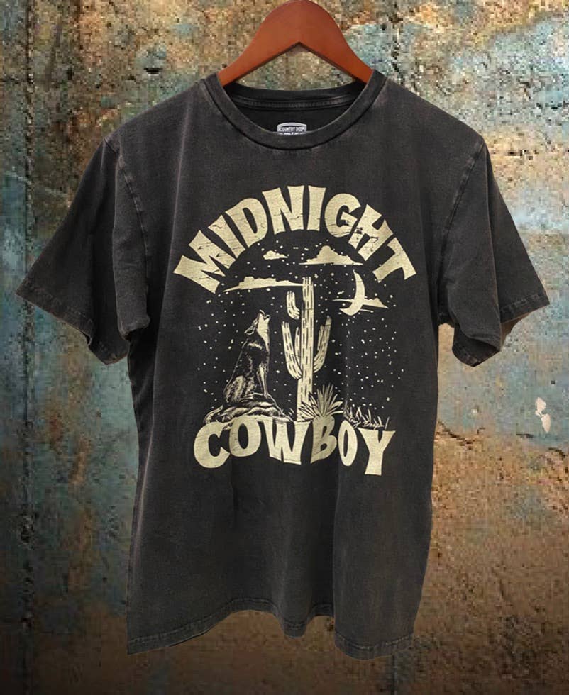 Midnight Cowboy Acid Wash Relaxed - Adult & Kids T-Shirts, Sweatshirts & Hoodies apparel design preview 1