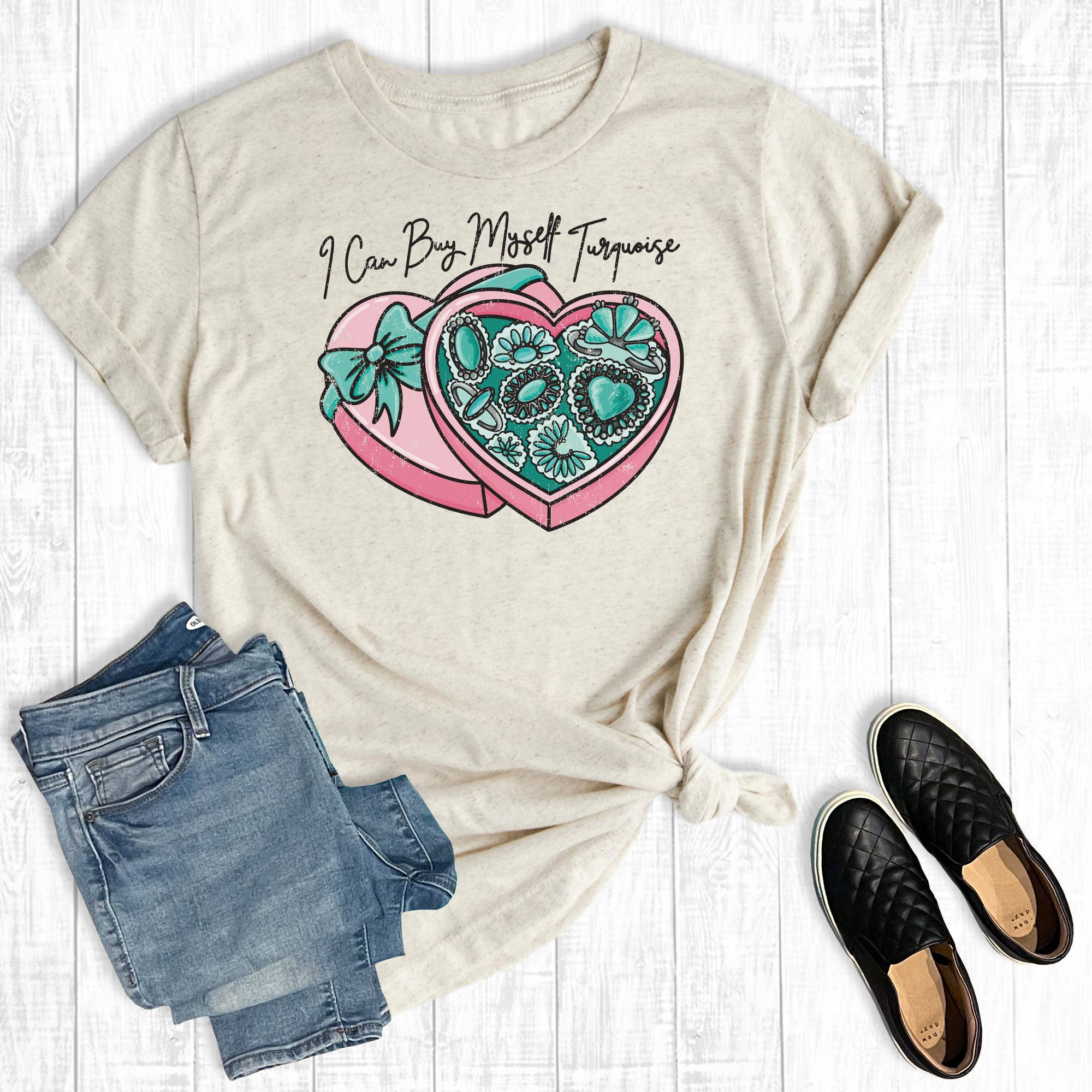Western Valentine I Can Buy Myself Turquoise Graphic - Adult & Kids T-Shirts, Sweatshirts & Hoodies apparel design preview 1