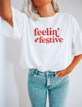 Feelin' Festive, Christmas Holiday - Adult & Kids T-Shirts, Sweatshirts & Hoodies apparel design preview 1