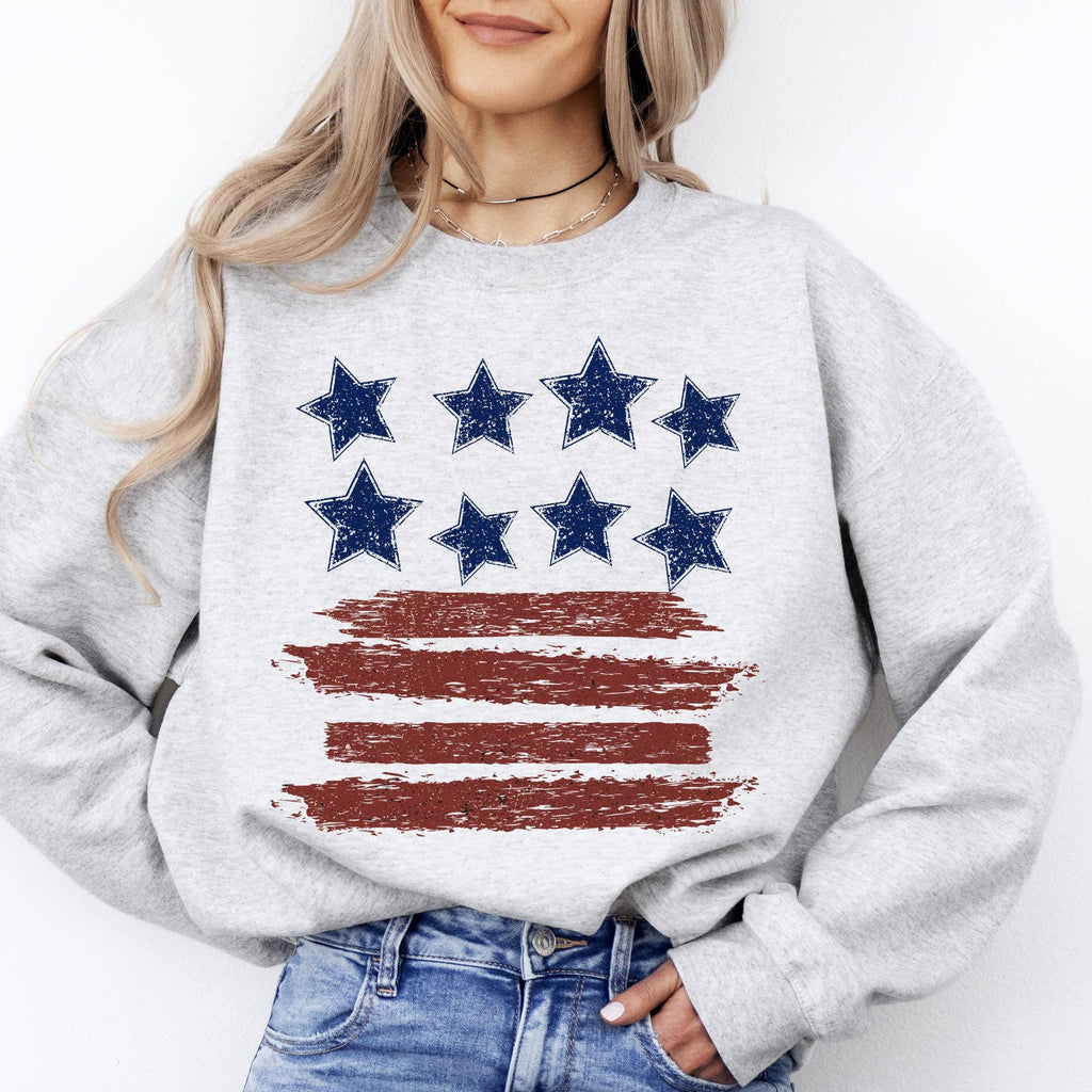 Retro Stars and Stripes Patriotic USA 4th of July - Adult & Kids T-Shirts, Sweatshirts & Hoodies apparel design preview 1
