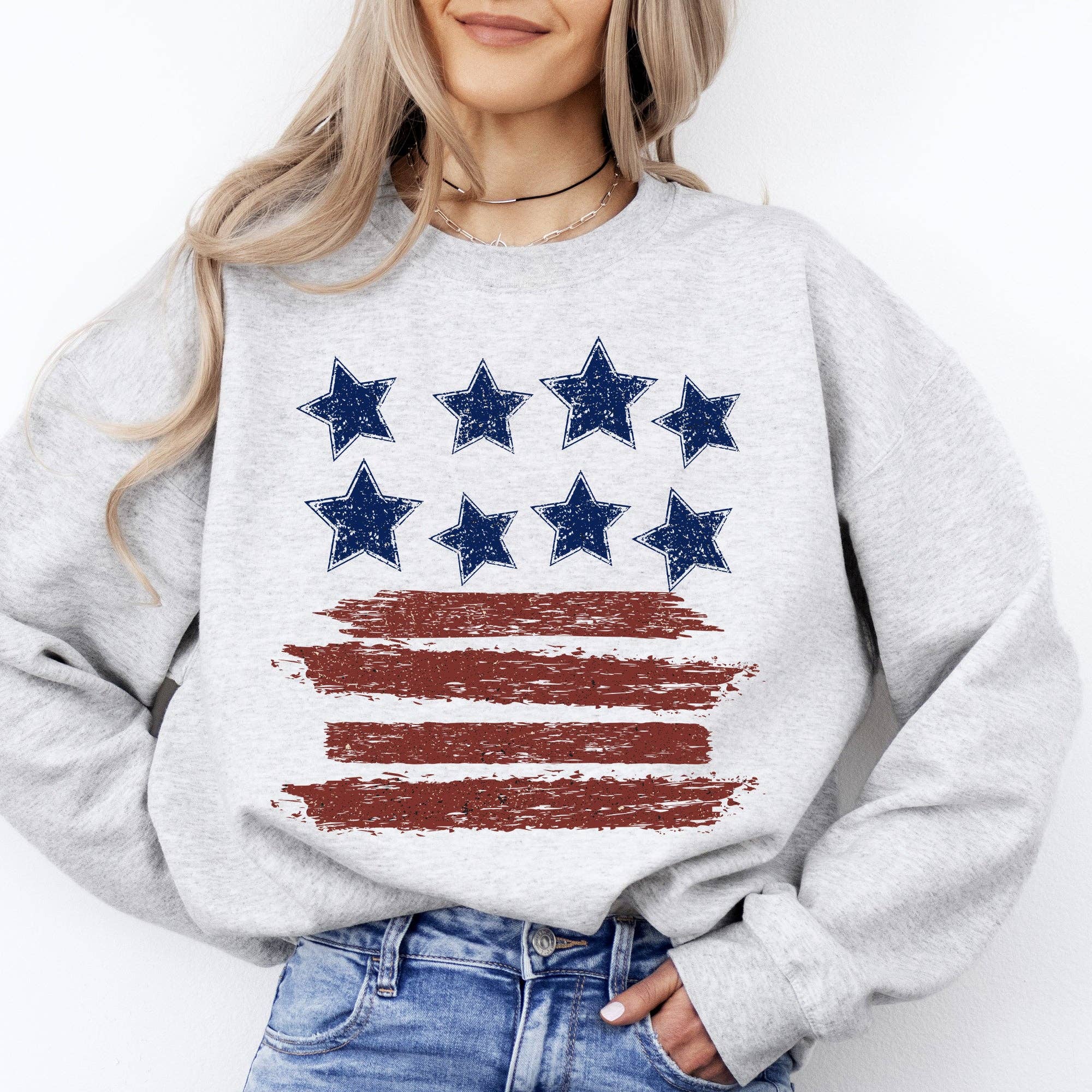 Retro Stars and Stripes Patriotic USA 4th of July - Adult & Kids T-Shirts, Sweatshirts & Hoodies apparel design preview 1