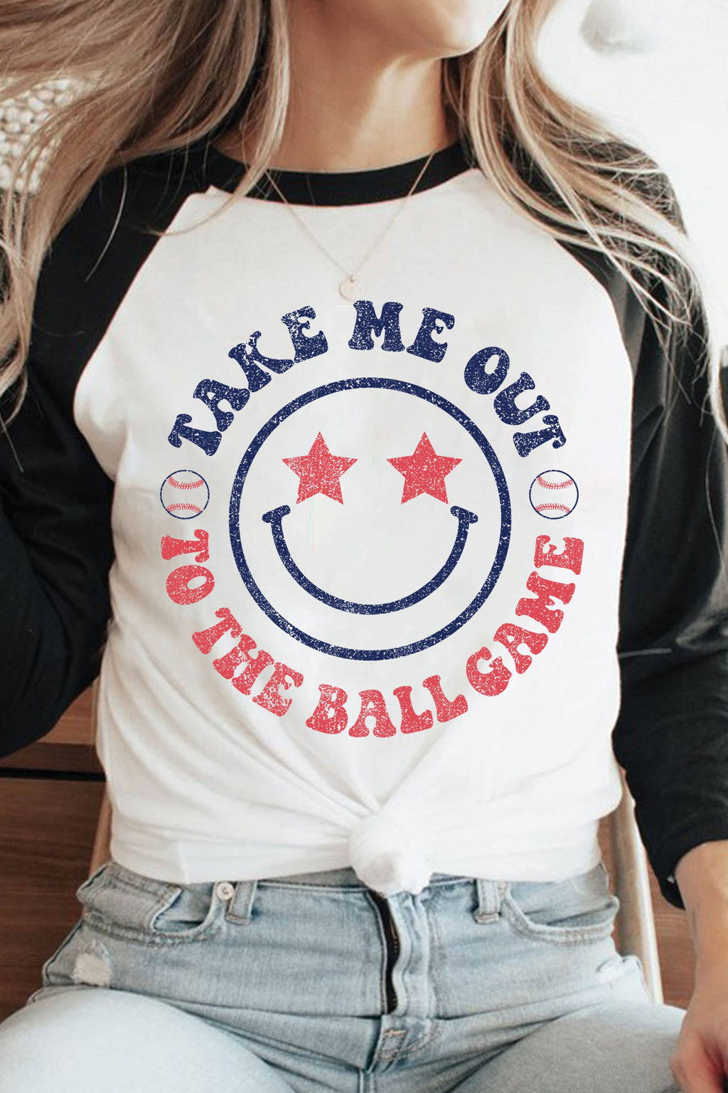 Take Me Out To the Ball Game Graphic Raglan - Adult & Kids T-Shirts, Sweatshirts & Hoodies apparel design preview 1
