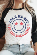 Take Me Out To the Ball Game Graphic Raglan - Adult & Kids T-Shirts, Sweatshirts & Hoodies apparel design preview 1