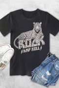 Leopard Rock and Roll Puff Graphic - Adult & Kids T-Shirts, Sweatshirts & Hoodies apparel design preview 1