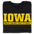 Iowa: Great Colors Easy To Spell Black - Adult & Kids T-Shirts, Sweatshirts & Hoodies apparel design preview 1