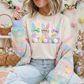 Faux Patchwork Bunny Trio - Adult & Kids T-Shirts, Sweatshirts & Hoodies apparel design preview 1