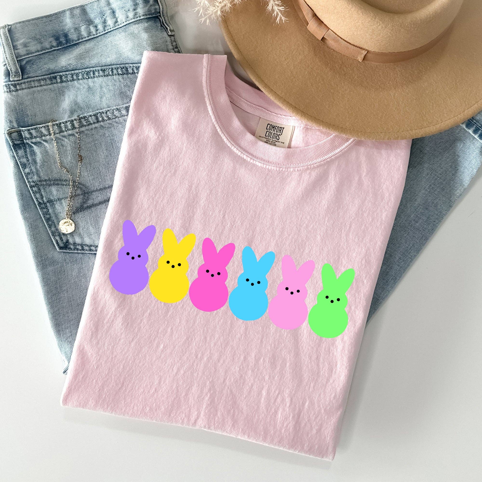 Retro Peeps, Easter Candy, Rabbit, Bunny - Adult & Kids T-Shirts, Sweatshirts & Hoodies apparel design preview 1