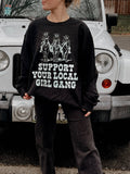 Support Your Local Girl Gang Crewneck Multiple Colors - Adult & Kids T-Shirts, Sweatshirts & Hoodies apparel design preview 1