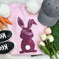 Purple Sequin Bunny Patch Crewneck - Adult & Kids T-Shirts, Sweatshirts & Hoodies apparel design preview 1