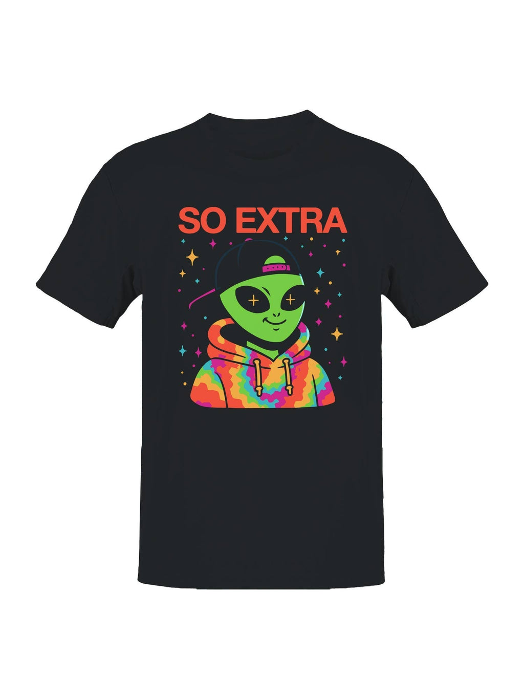 Alien "So Extra" Colorful Style Men's - Adult & Kids T-Shirts, Sweatshirts & Hoodies apparel design preview 1