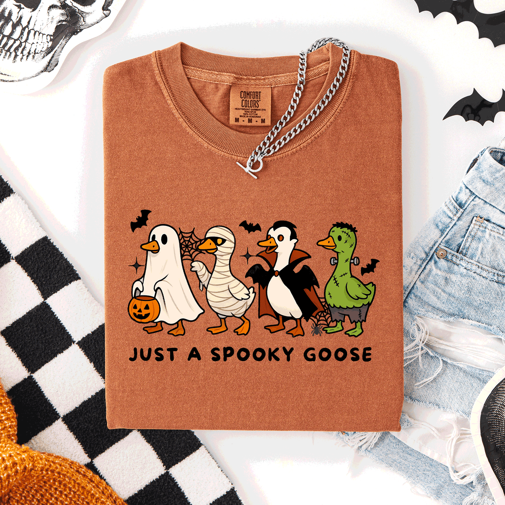 Just A Spooky Goose, Dracula, Vampire Halloween - Adult & Kids T-Shirts, Sweatshirts & Hoodies apparel design preview 1