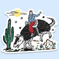 Armadillo Cowboy Sticker Decal, Funny Western - Adult & Kids T-Shirts, Sweatshirts & Hoodies apparel design preview 1