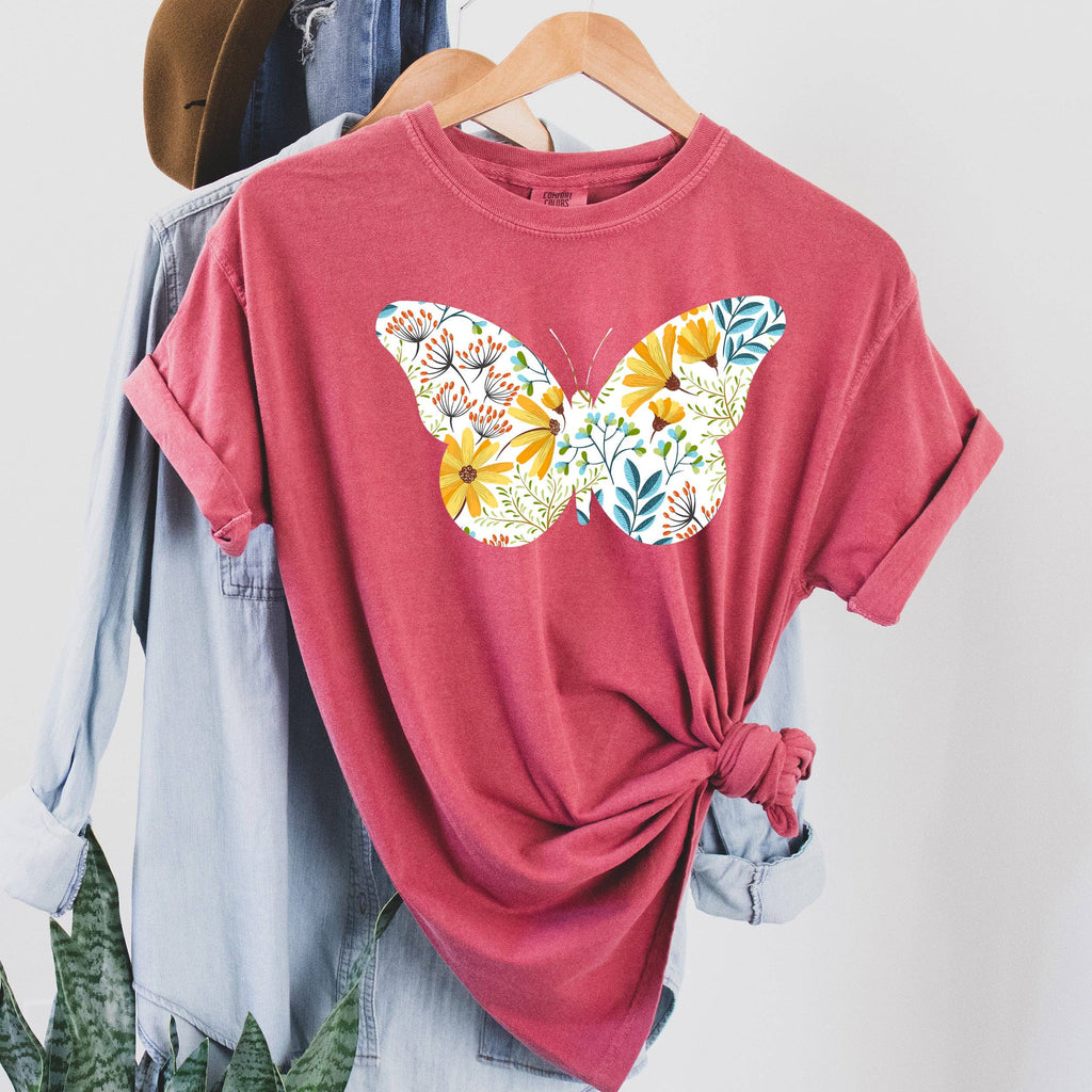 Floral Butterfly Wh Pattern - Adult & Kids T-Shirts, Sweatshirts & Hoodies apparel design preview 1