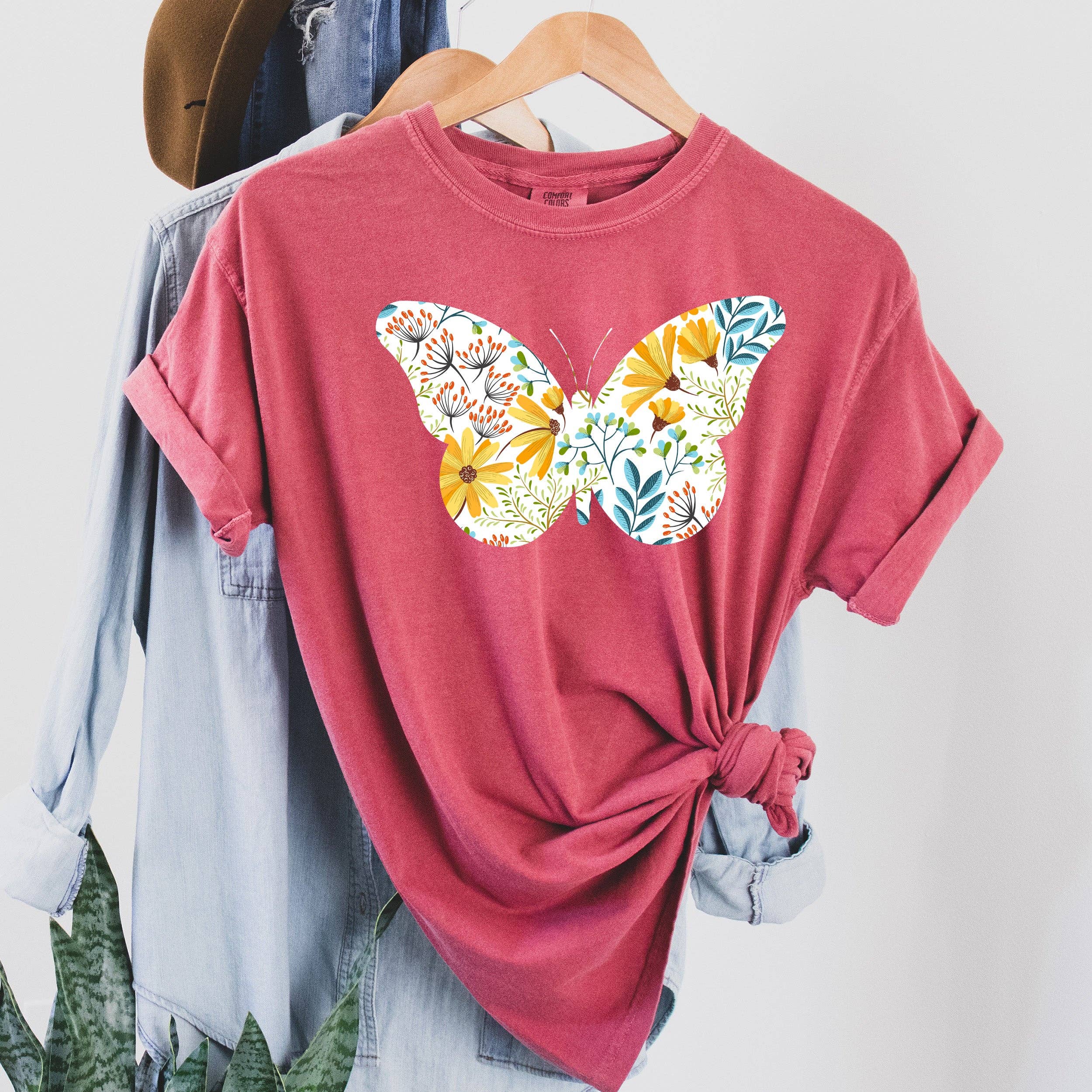 Floral Butterfly Wh Pattern - Adult & Kids T-Shirts, Sweatshirts & Hoodies apparel design preview 1