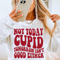 Not Today Cupid Graphic Crewneck - Adult & Kids T-Shirts, Sweatshirts & Hoodies apparel design preview 1