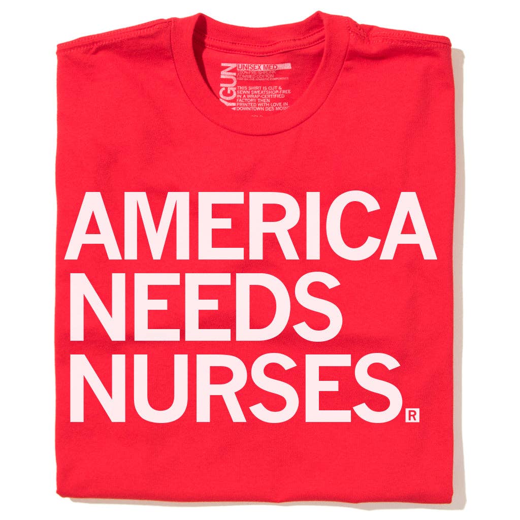 America Needs Nurses - Adult & Kids T-Shirts, Sweatshirts & Hoodies apparel design preview 1