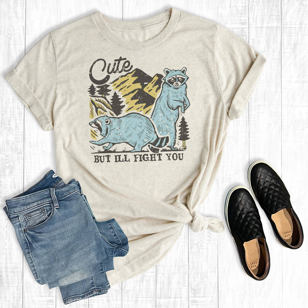 Cute But I'll Fight You - Adult & Kids T-Shirts, Sweatshirts & Hoodies apparel design preview 1