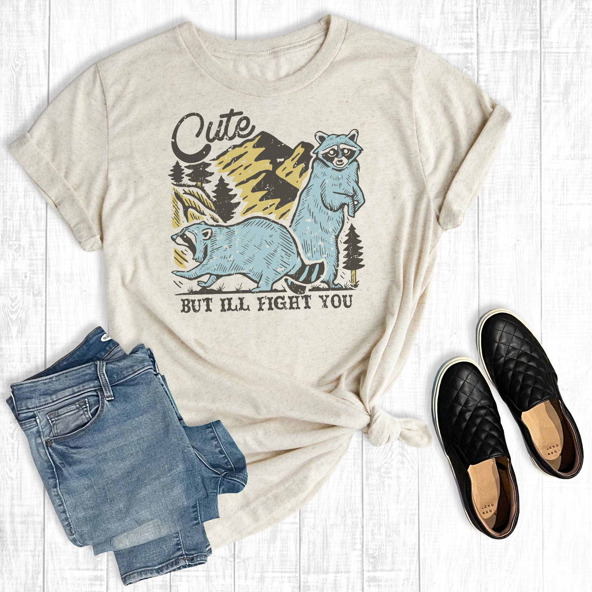 Cute But I'll Fight You - Adult & Kids T-Shirts, Sweatshirts & Hoodies apparel design preview 1
