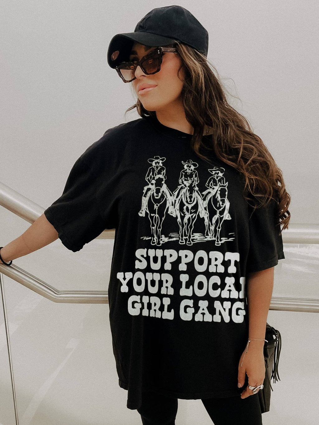 Support Your Local Girl Gang Feminist Graphic - Adult & Kids T-Shirts, Sweatshirts & Hoodies apparel design preview 1