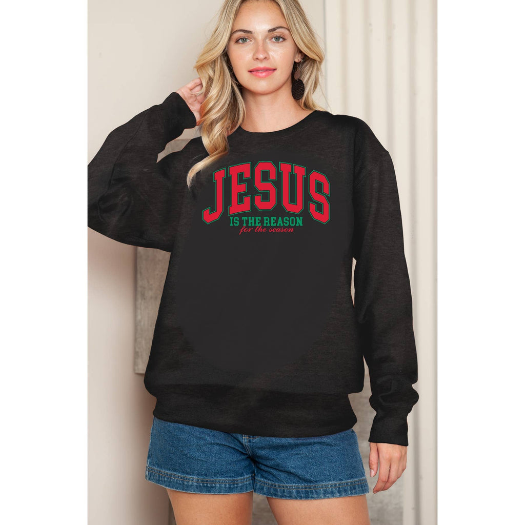 Jesus Is the Reason For Season Crewneck - Adult & Kids T-Shirts, Sweatshirts & Hoodies apparel design preview 1