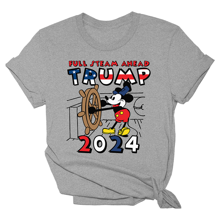 Full Steam Ahead Trump 2024 - Adult & Kids T-Shirts, Sweatshirts & Hoodies apparel design preview 1