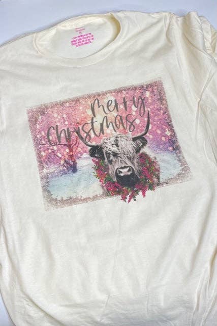 Merry Christmas Highlander - Adult & Kids T-Shirts, Sweatshirts & Hoodies apparel design preview 1