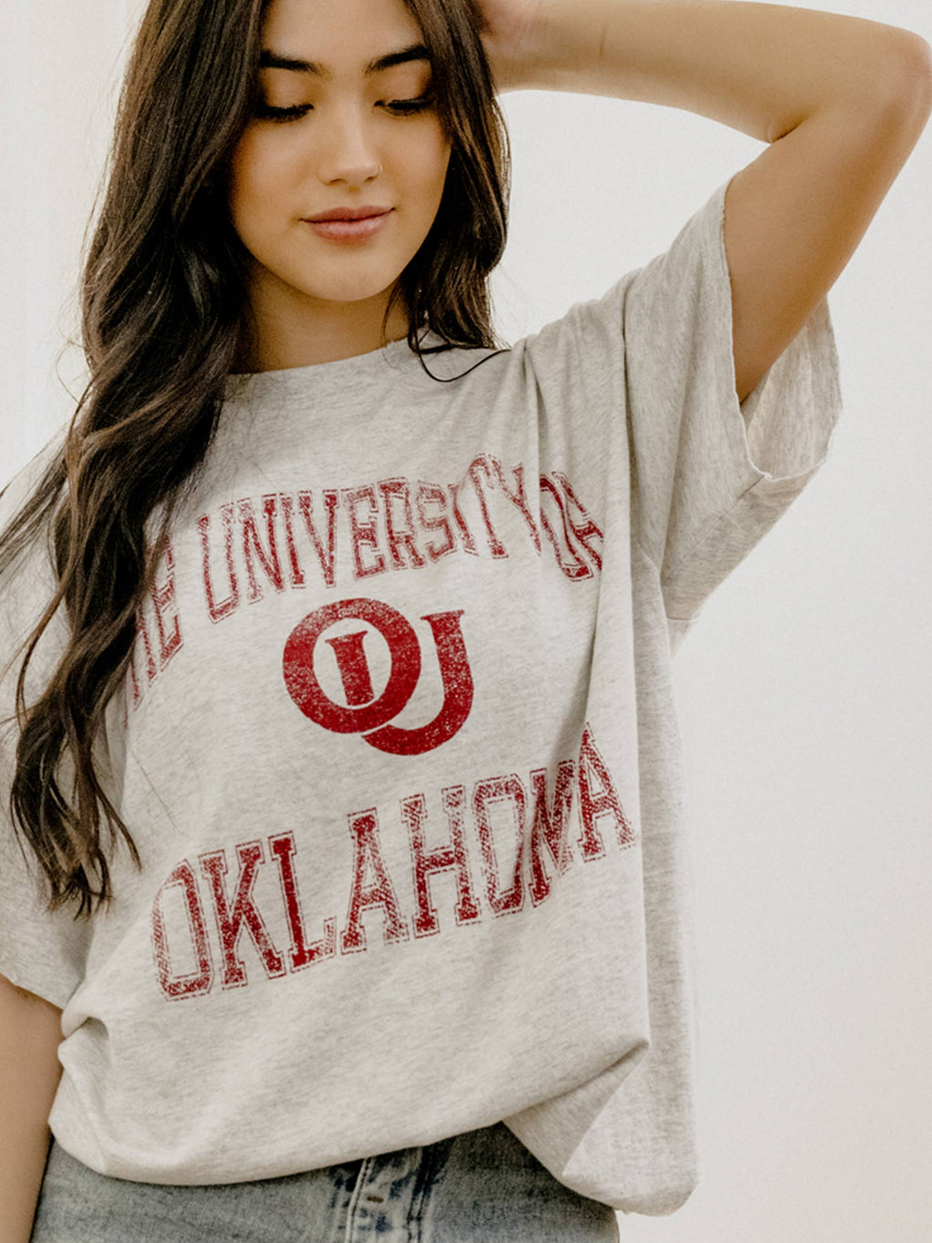 Ou Oklahoma Sooners Vintage Sport Ash Gray Thrifted - Adult & Kids T-Shirts, Sweatshirts & Hoodies apparel design preview 1