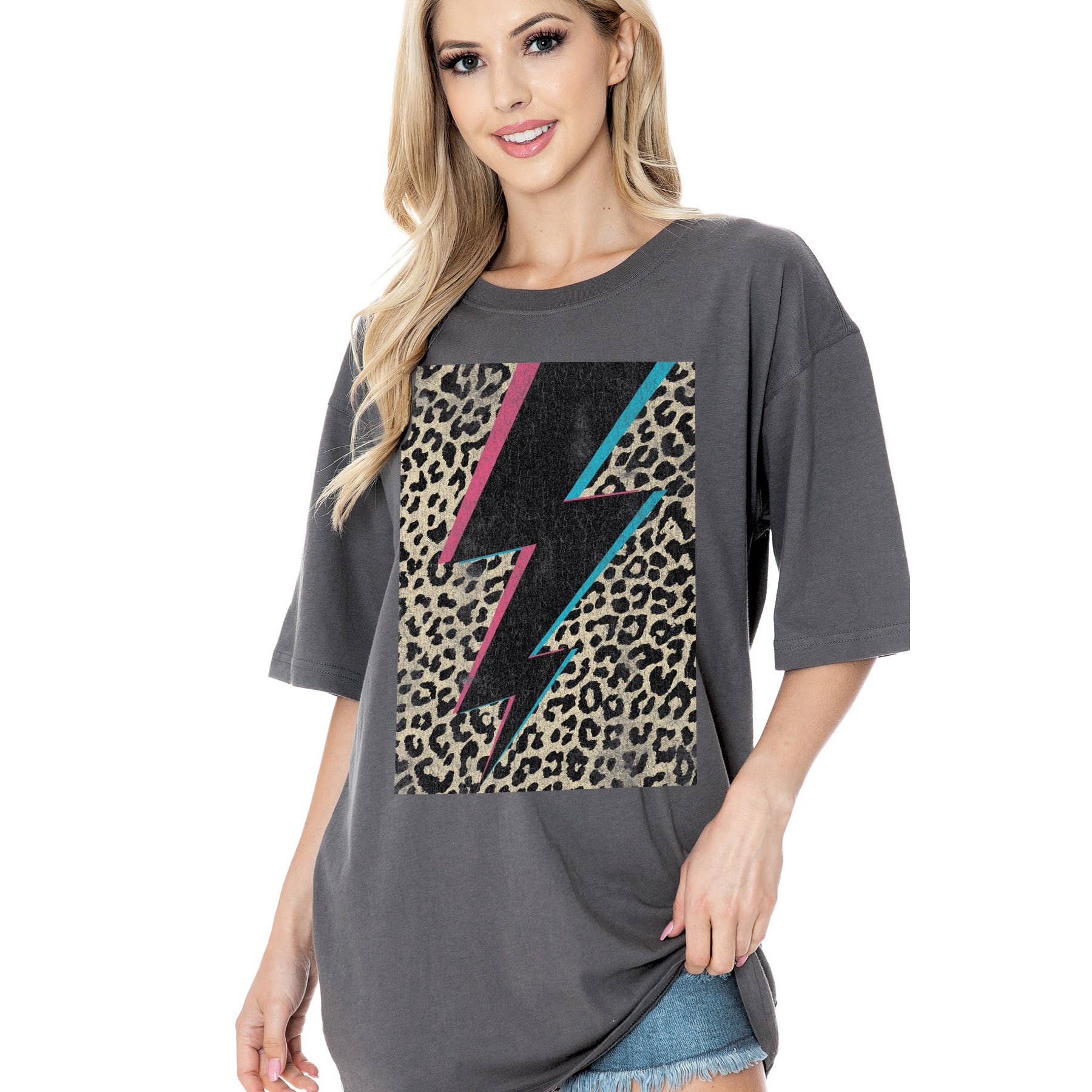 Unisex Oversized -Thunder Leopard - Adult & Kids T-Shirts, Sweatshirts & Hoodies apparel design preview 1