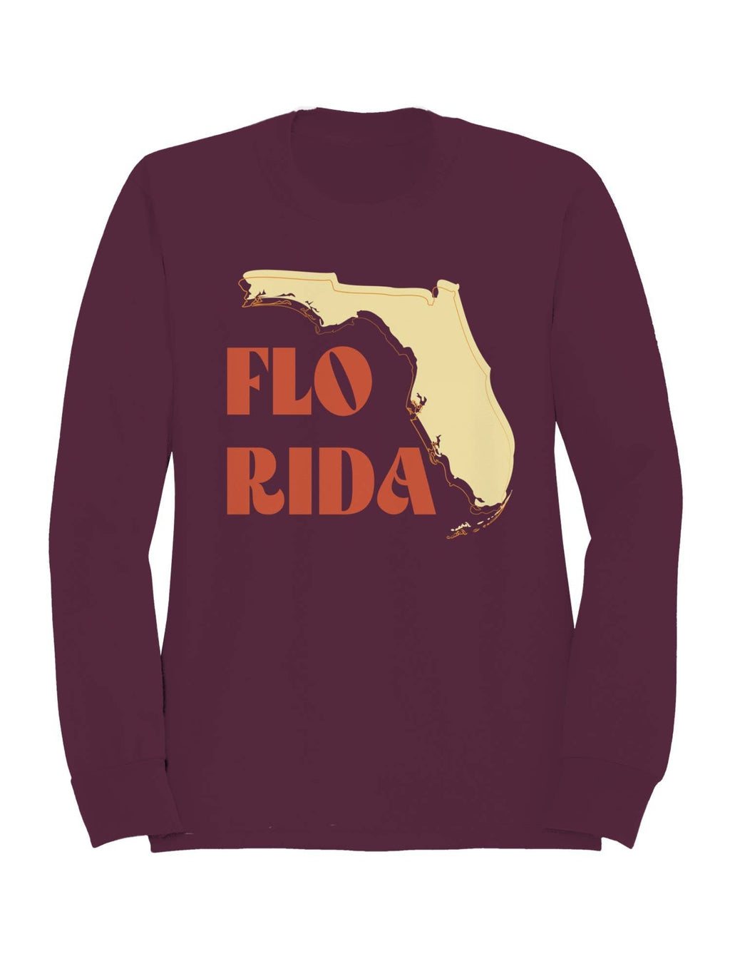 Florida State Map Illustration Men's - Adult & Kids T-Shirts, Sweatshirts & Hoodies apparel design preview 1