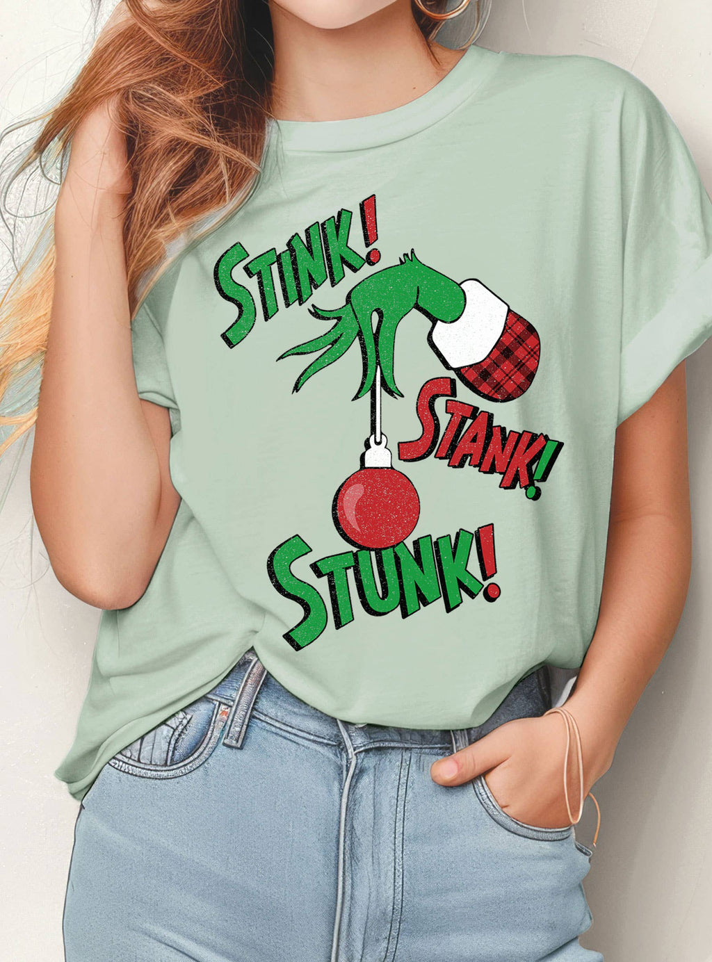 Stink Stank Stunk Grinch Christmas Graphic - Adult & Kids T-Shirts, Sweatshirts & Hoodies apparel design preview 1