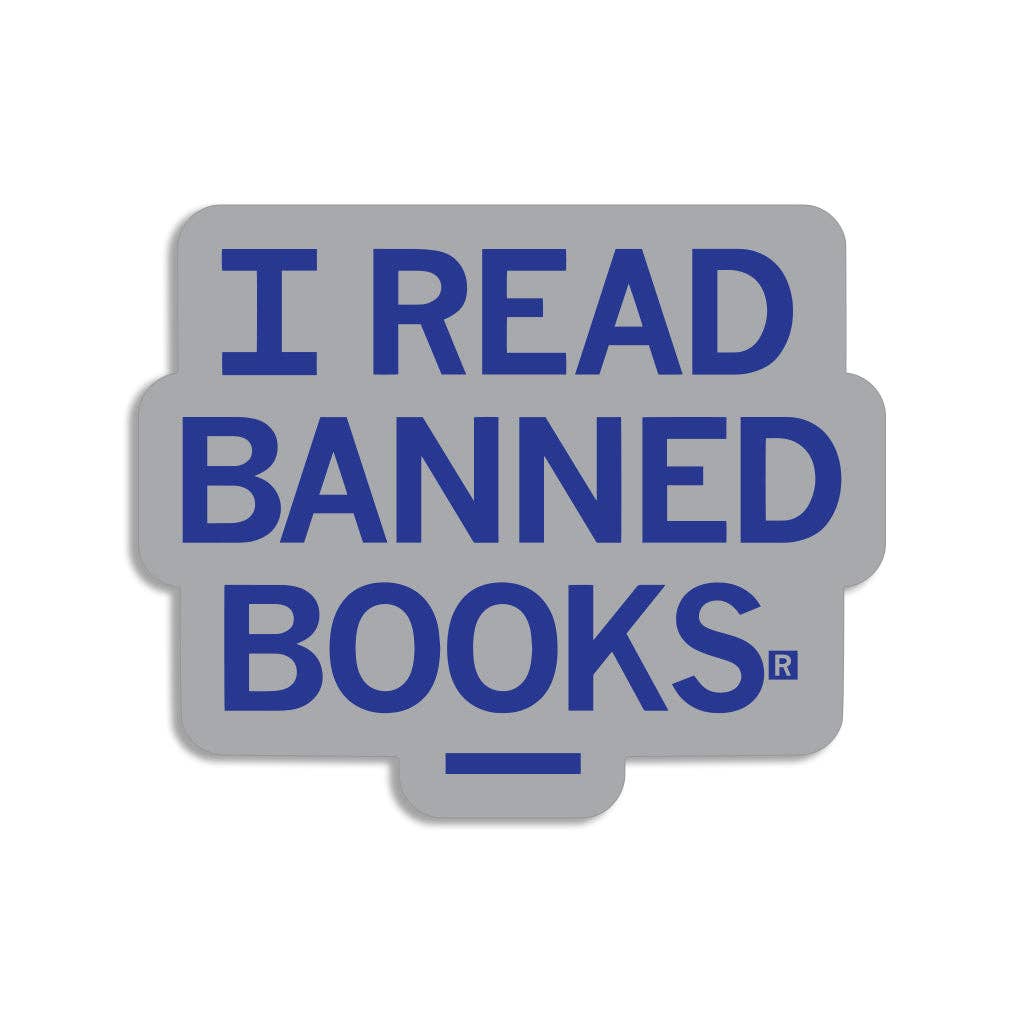 I Read Banned Books Die-Cut Sticker - Adult & Kids T-Shirts, Sweatshirts & Hoodies apparel design preview 1
