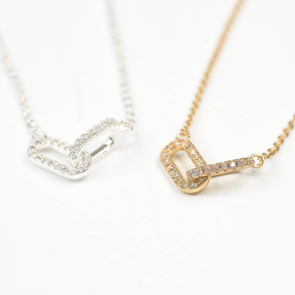 Diamond Linked Necklace, Chain Link Jewelry, - Adult & Kids T-Shirts, Sweatshirts & Hoodies apparel design preview 1