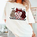 Halloween 2025 Leopard Ghost Graphic Comfort Color - Adult & Kids T-Shirts, Sweatshirts & Hoodies apparel design preview 1