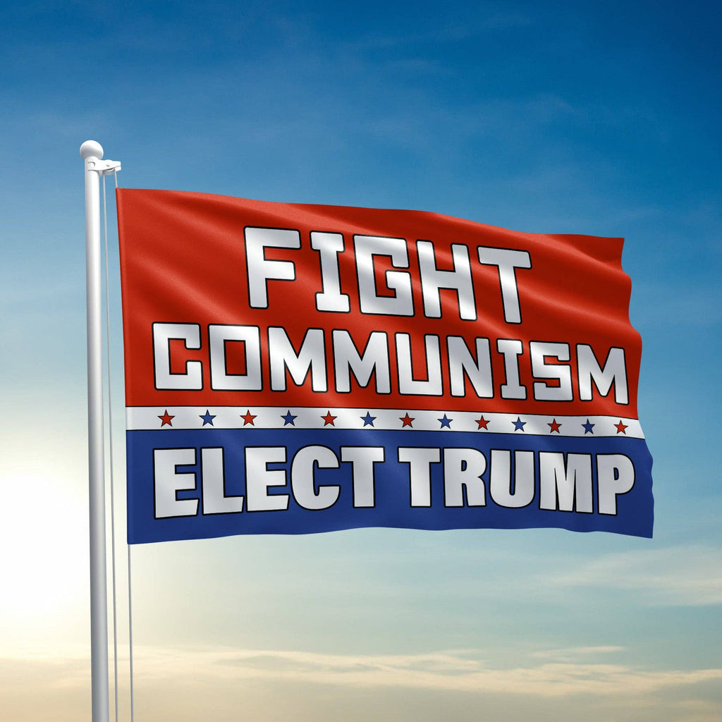 Fight Communism Elect Trump Flag 2950 - Adult & Kids T-Shirts, Sweatshirts & Hoodies apparel design preview 1