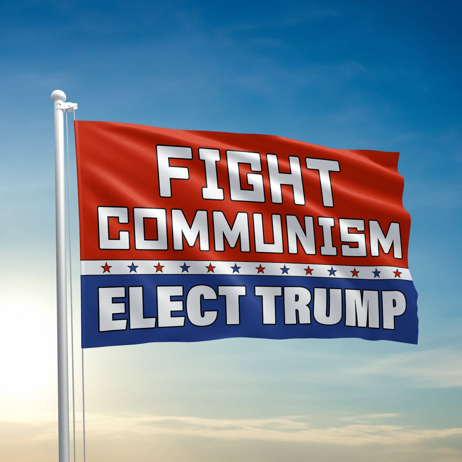 Fight Communism Elect Trump Flag 2950 - Adult & Kids T-Shirts, Sweatshirts & Hoodies apparel design preview 1