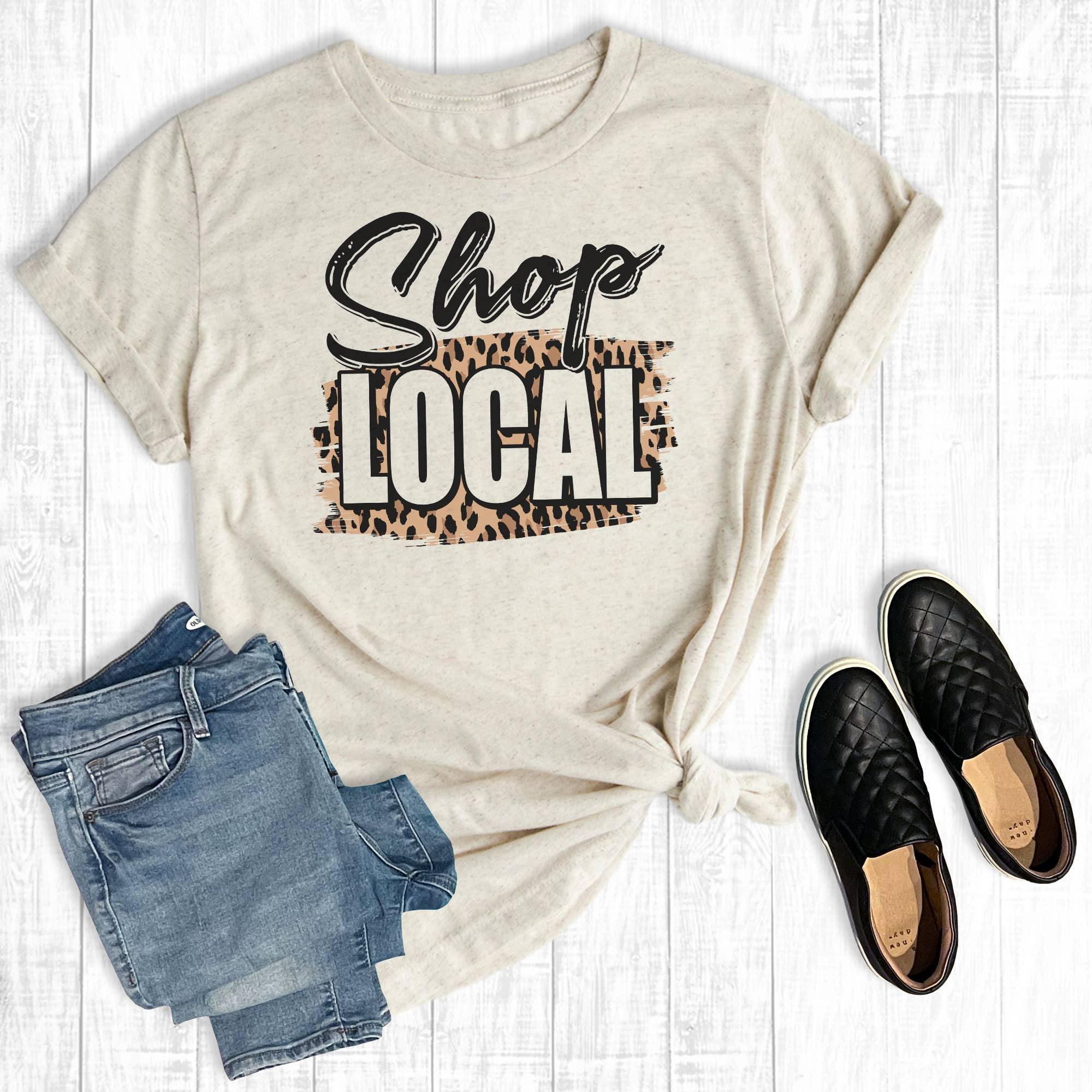 Leopard Shop Local - Adult & Kids T-Shirts, Sweatshirts & Hoodies apparel design preview 1