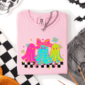 Bright and Colorful, Retro Halloween Ghosts, - Adult & Kids T-Shirts, Sweatshirts & Hoodies apparel design preview 1