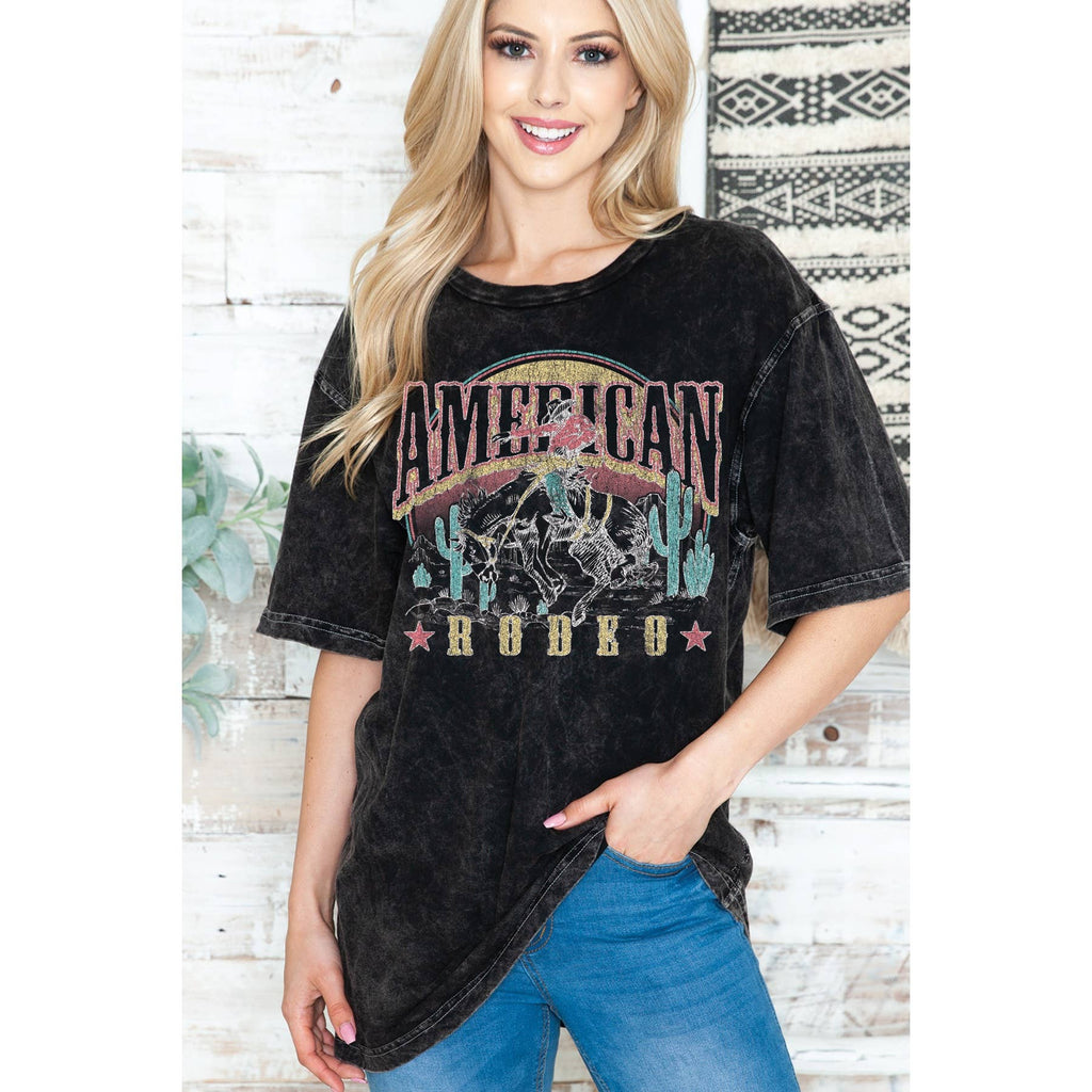 American Rodeo Unisex Oversized Mineral Wash - Adult & Kids T-Shirts, Sweatshirts & Hoodies apparel design preview 1