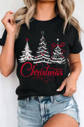 Merry Christmas Tree Light Graphic - Adult & Kids T-Shirts, Sweatshirts & Hoodies apparel design preview 1