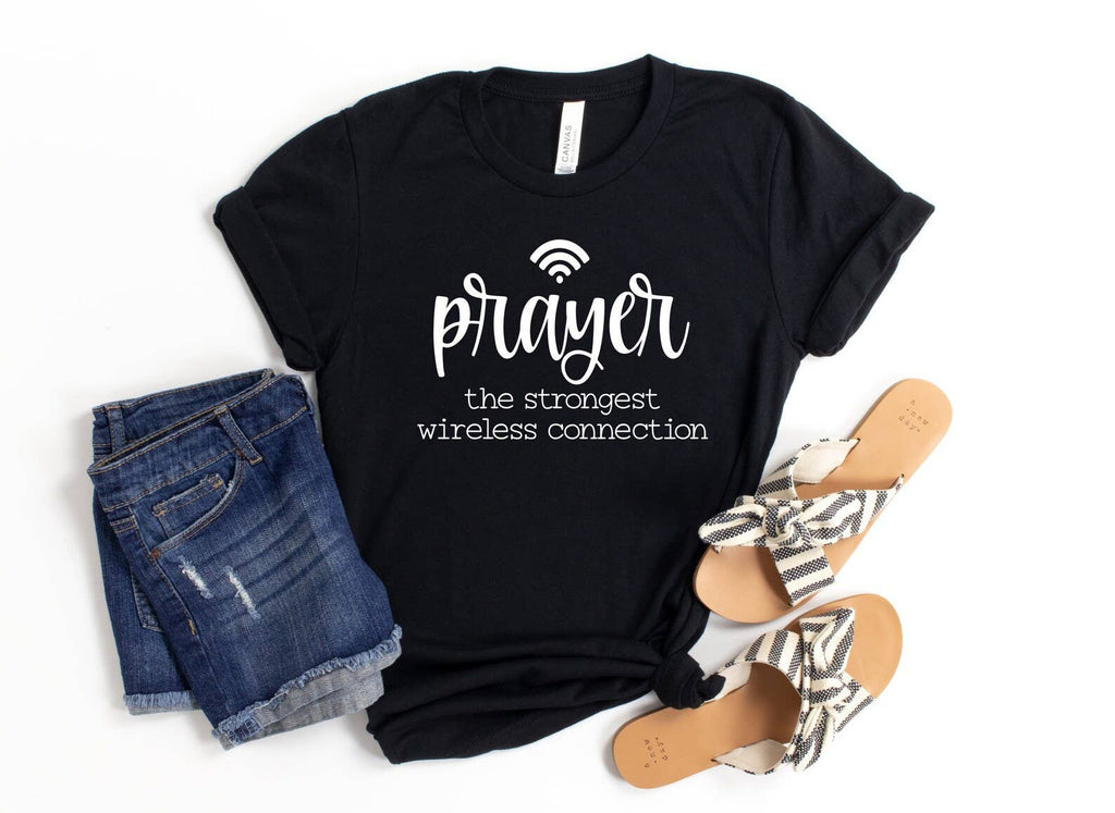 Prayer the Strongest Wireless Connection - Adult & Kids T-Shirts, Sweatshirts & Hoodies apparel design preview 1