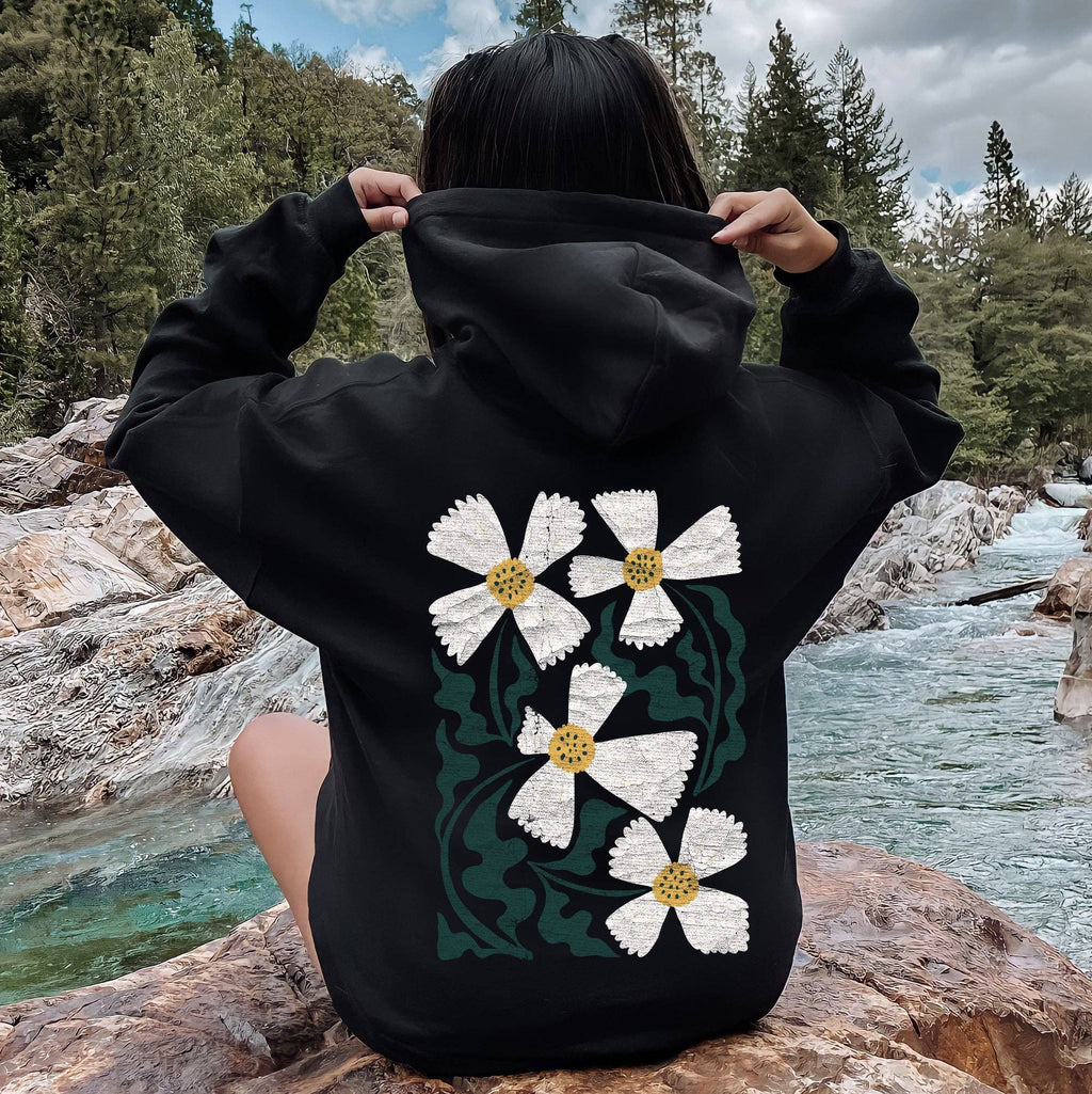 Boho Art Nouveau Flowers, Bold Design - Adult & Kids T-Shirts, Sweatshirts & Hoodies apparel design preview 1