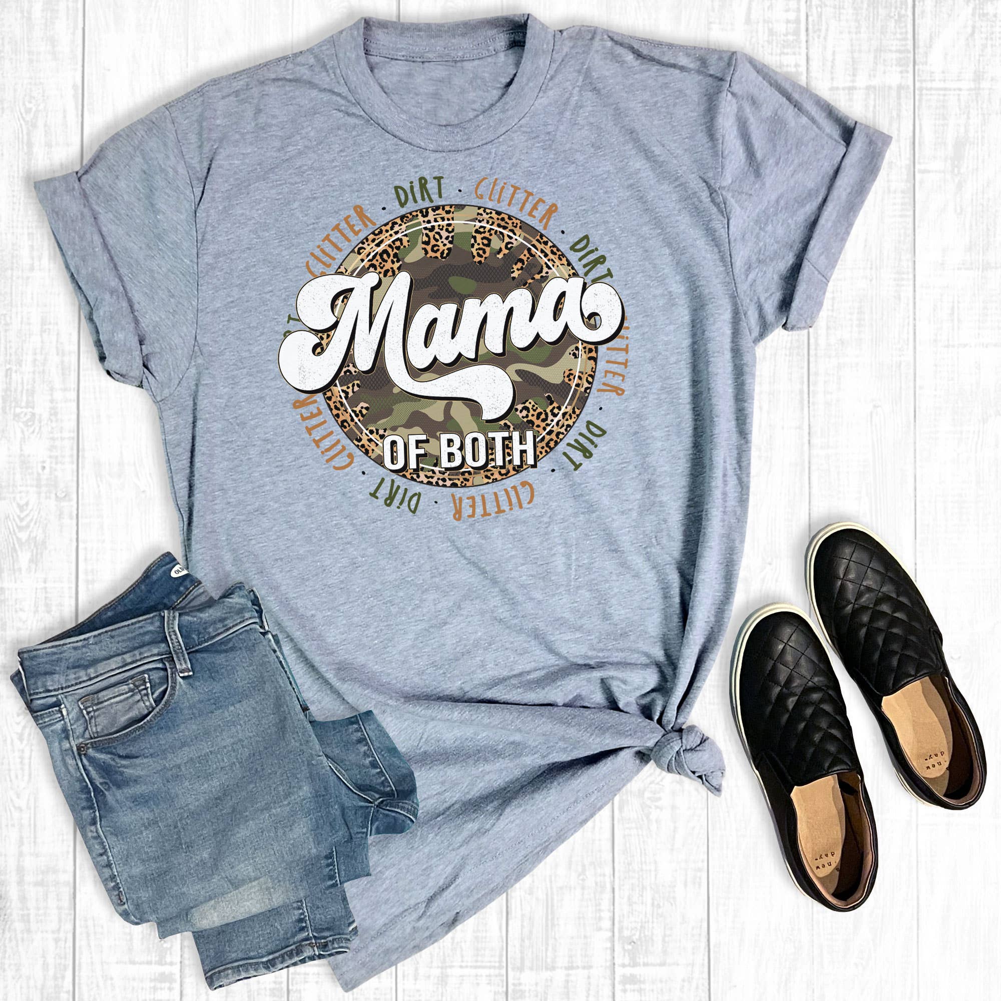 Camo Mama of Both - Adult & Kids T-Shirts, Sweatshirts & Hoodies apparel design preview 1