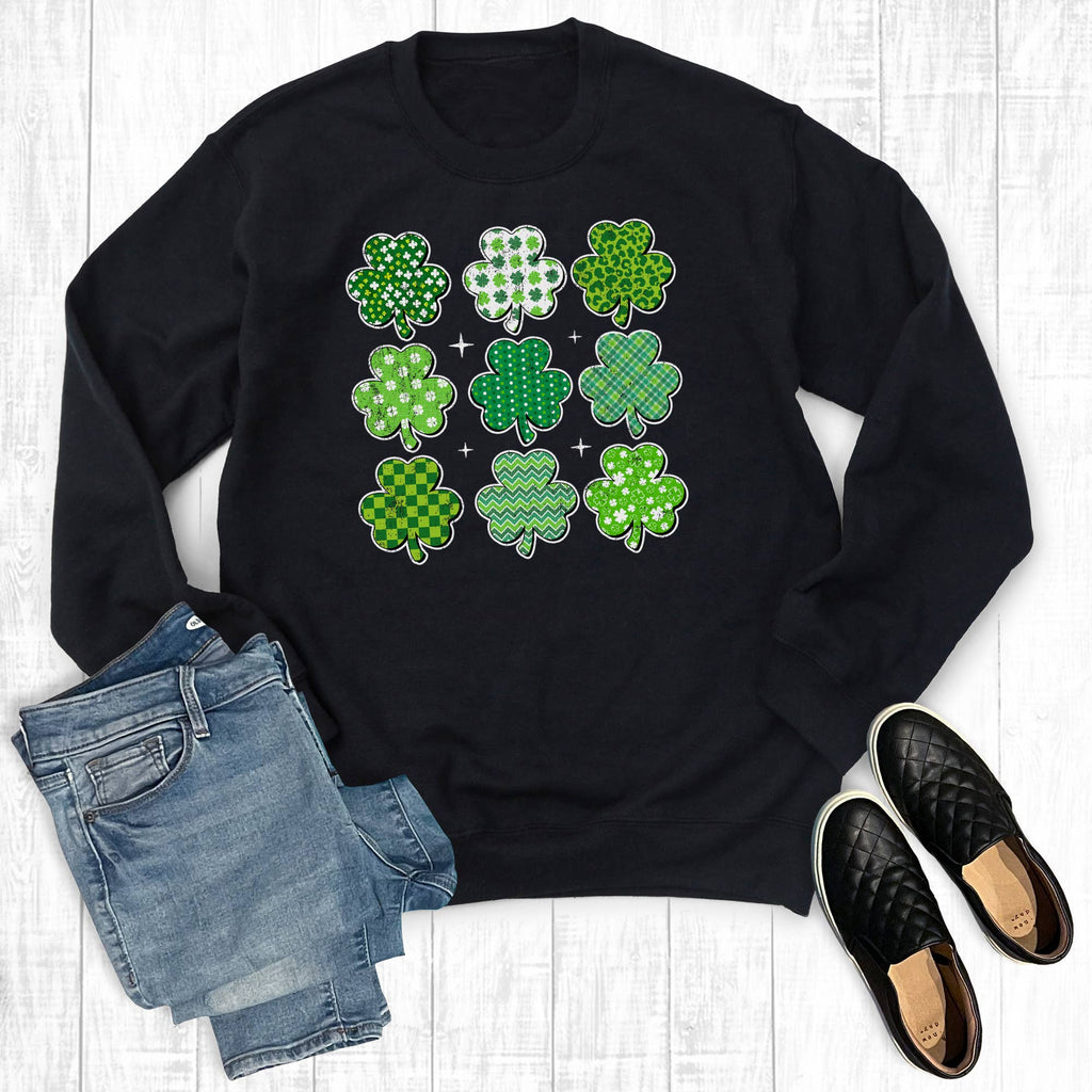 St. Patrick's Day Shamrocks - Adult & Kids T-Shirts, Sweatshirts & Hoodies apparel design preview 1